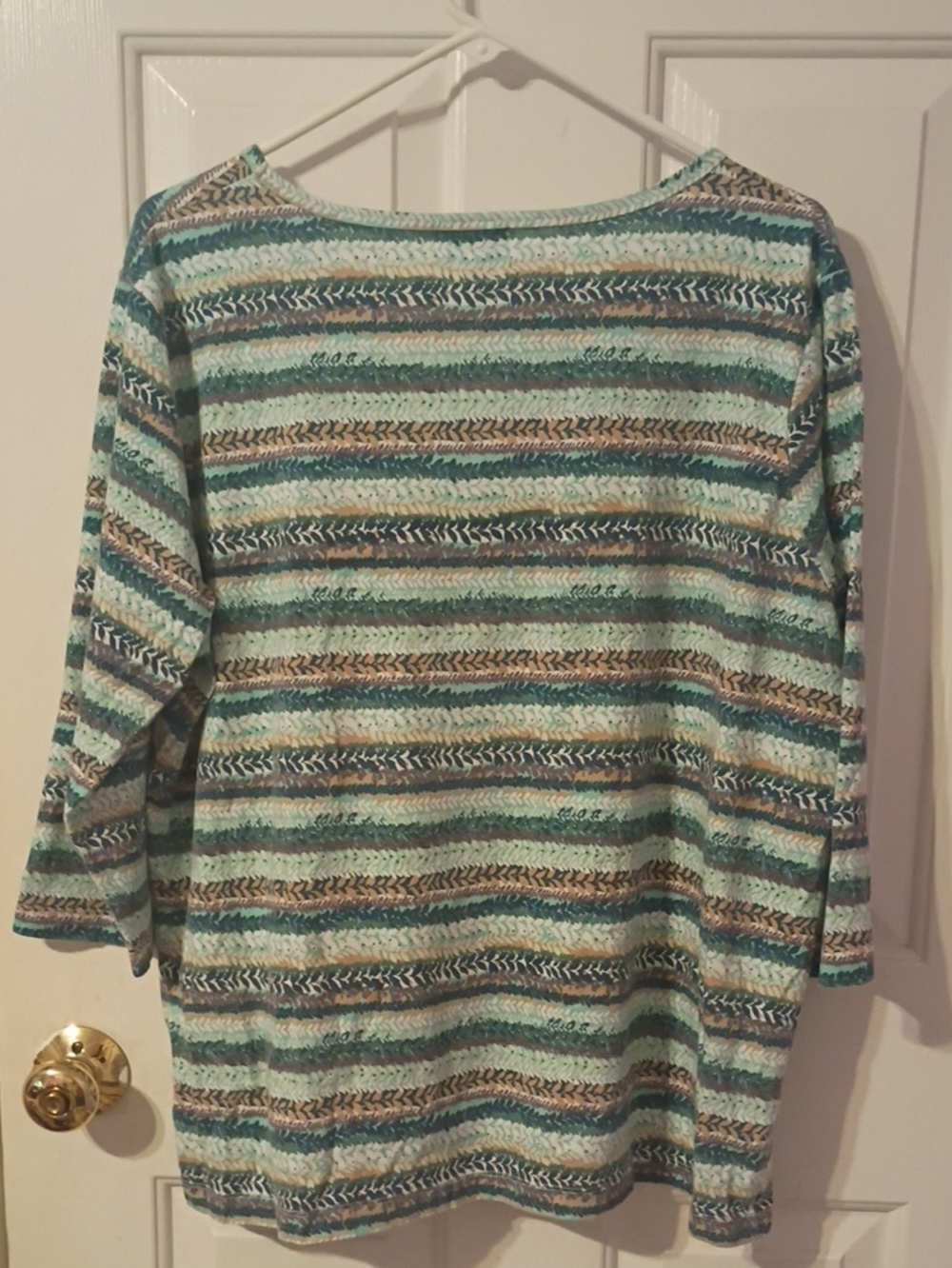 C&K Design Women's Mint Green Striped Knit Top - Picture 5 of 5